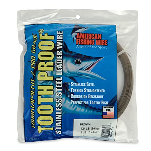 Image of American Fishing Wire Tooth Proof Stainless Steel Single Strand Leader Wire