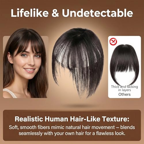 Frange à clipser pour masquer les cheveux gris et habiller le front