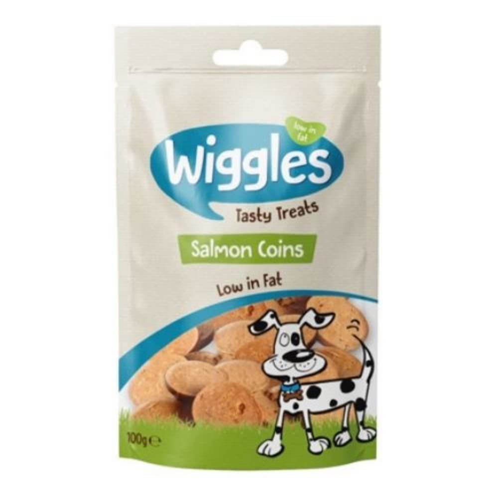 100% Natural Dog Treats High Protein Low Fat Resealable Pack (Salmon, 3X 120g Salmon Coins)