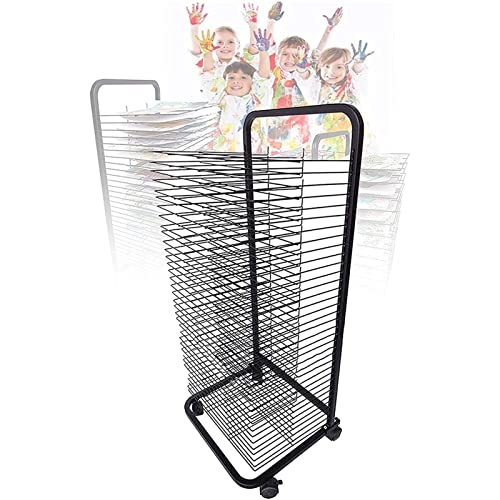 Étendoir à roulettes – Étagères flexibles 25/20 couches pour papier A3 et toile Sto – Idéal pour les œuvres d'art des enfants, les salles de classe et les studios d'art