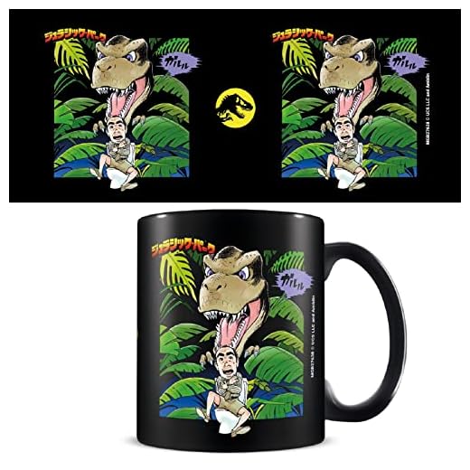Pyramid International Jurassic Park - Taza de café de cerámica de 11 onzas, tazas y tazas de café para mujeres, tazas para hombres, mercancía oficial