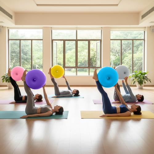 Image of Lewtemi 8 Pcs Flexible Seating for Classroom Elementary,20'' | Inflated Wobble Chair for Sensory Kids Large Yoga Ball Chairs Donut Ball Seats with Inflator for Classroom Office School