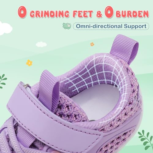 JIASUQI Toddler Girl Sneakers Purple Size 64