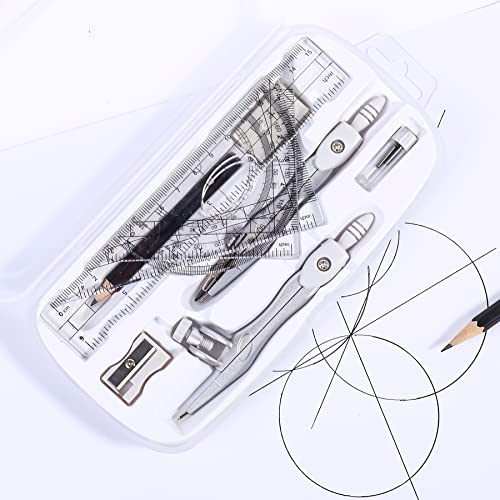 Vobou Conjuntos de kit de geometria matemática 10 peças materiais para estudantes com caixa de armaz