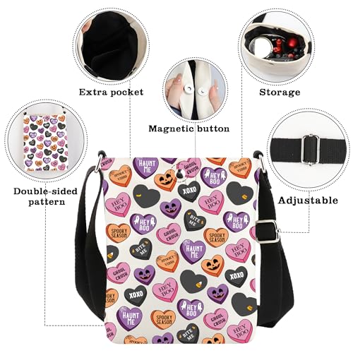 CMNIM Spooky Vibes Gifts Spooky Crossbody Bag Horror Movie Gifts Spooky Halloween Shoulder Bag Spooky Season Merchandise3