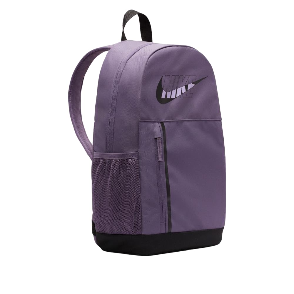 NIKE Mochila unisex Elemental de 20 L para mujer y niña, en color morado, lila y negro