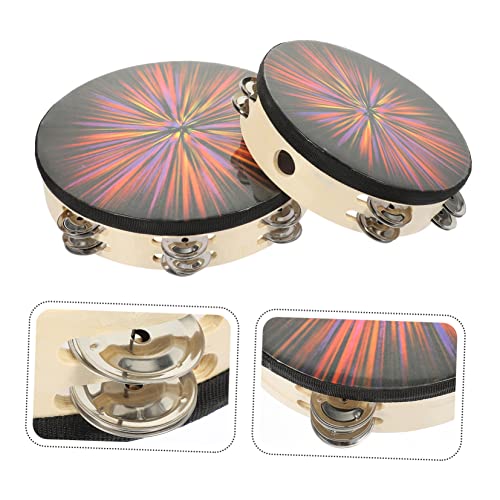 WHAMVOX 2 Pçs Tambor De Linha Dupla Brinquedos Educativos Para Crianças Brinquedos Adukt Pandeiro Pa