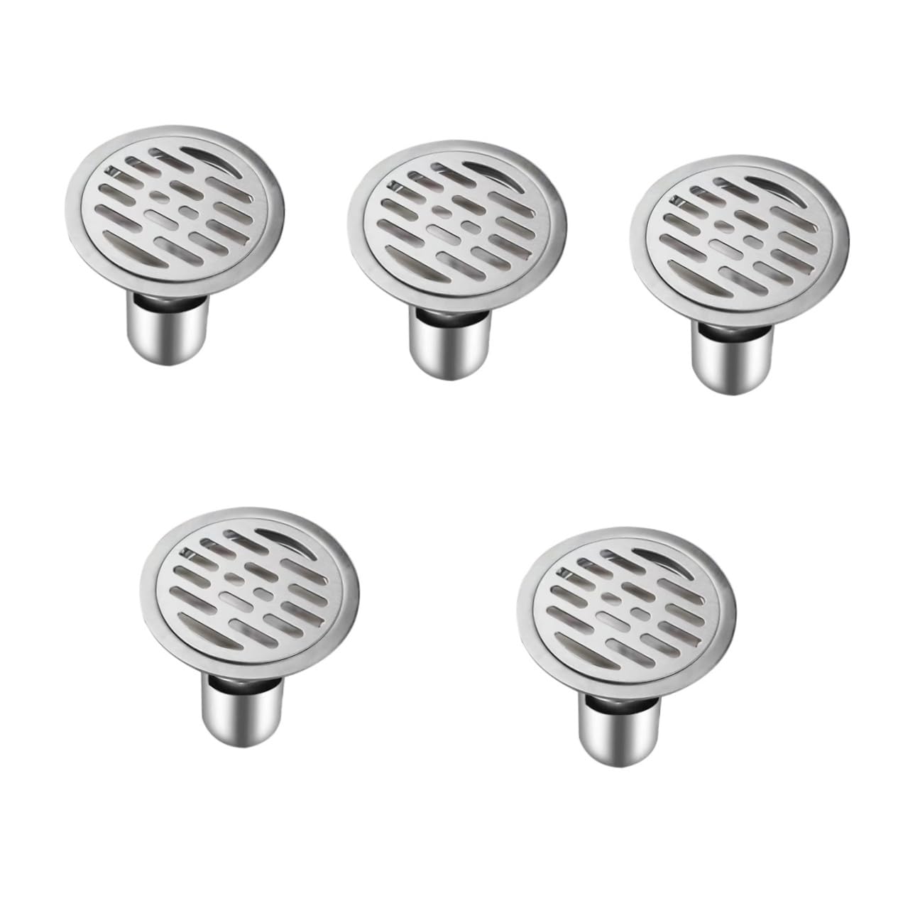 jojofuny 5piezas Cubridor De Drenaje De Suelo Antideslizante Inoxidable Filtro para y Baño Previene Atascos y Olores Accesorio para Lavadero y Cocina