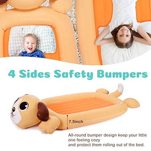 Kidzlike Valentines Day Gifts For Kids,Kids Inflatable Travel Bed Portable Air Mattress For Toddlers, Blow Up Mattress With Sides #TOP4
