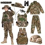 Children's Army Special Forces Clothing Children's Camouflage Single Soldier Clothing Helmet Backpack Soldier Boy (7-8/130)