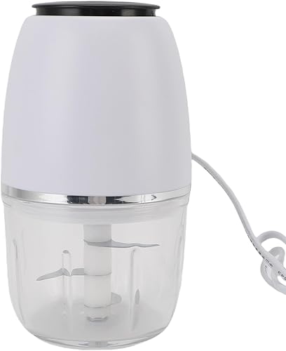 Picadora eléctrica de ajo, procesador de alimentos portátil de 10.1 fl oz, licuadora de verduras, mini picadora de alimentos para nueces, chile,