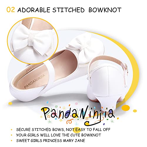 Image of PANDNAINJIA Girls Dress Shoes Toddler Heels Mary Jane Pumps