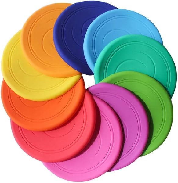 EQLEF Flying Disks Disco de Vuelo no Deslizamiento Soft Toy Silicona Parents Kid Time Deportes al Aire Libre 2 Pcs (Aleatorio) - 1