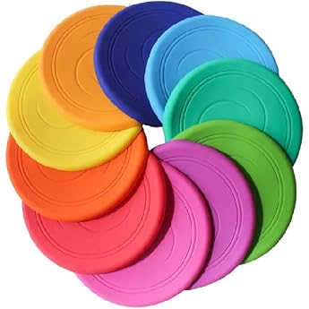 Frisbee Flying Disc Not slip Soft Silicone Toy Parents Kid Time Outdoor Sport 2 Pcs Color Random