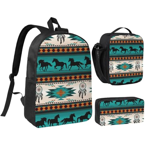 Set de mochila de 17 pulgadas con fiambrera y estuche para regalo