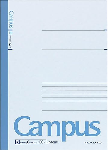Kokuyo Cuaderno campus B de 024 pulgadas 024 pulgadas B5 7 x 98 pulgadas 100 hojas 35 líneas azul Japan Improt N 10BN