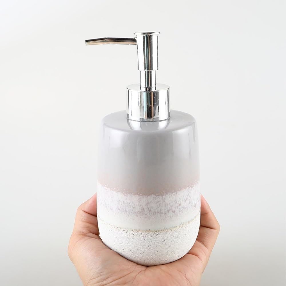Flacone di emulsione a Gradiente in Ceramica Grezza con Dispenser di Sapone, flacone di Dispenser per Mani Personalizzato, flacone di shampo