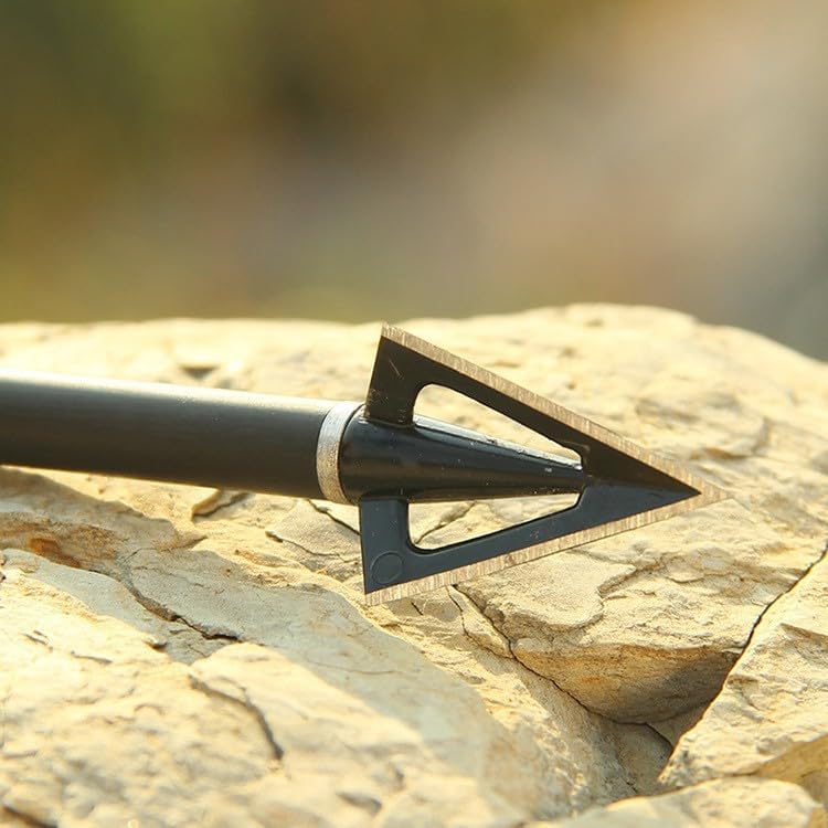 10pcs 100grain Hunting Arrow Heads Arrow Tips for Recurve/Compound Bow Hunting Shooting Stainless Steel Broadheads
