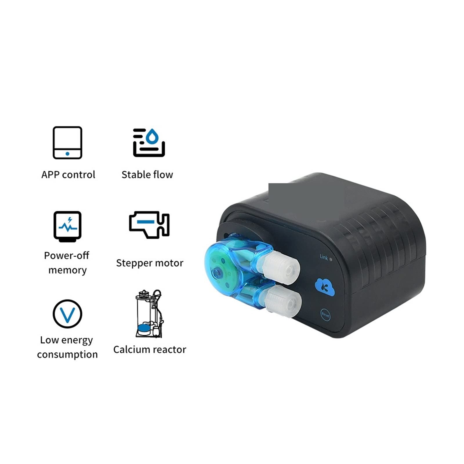 70ml/Min X1 réglable WiFi 12V Calcium/Aquarium Pompe doseuse Smart APP WiFi contrôle Pompe doseuse péristaltique Durable Et Longue DuréE De Vie