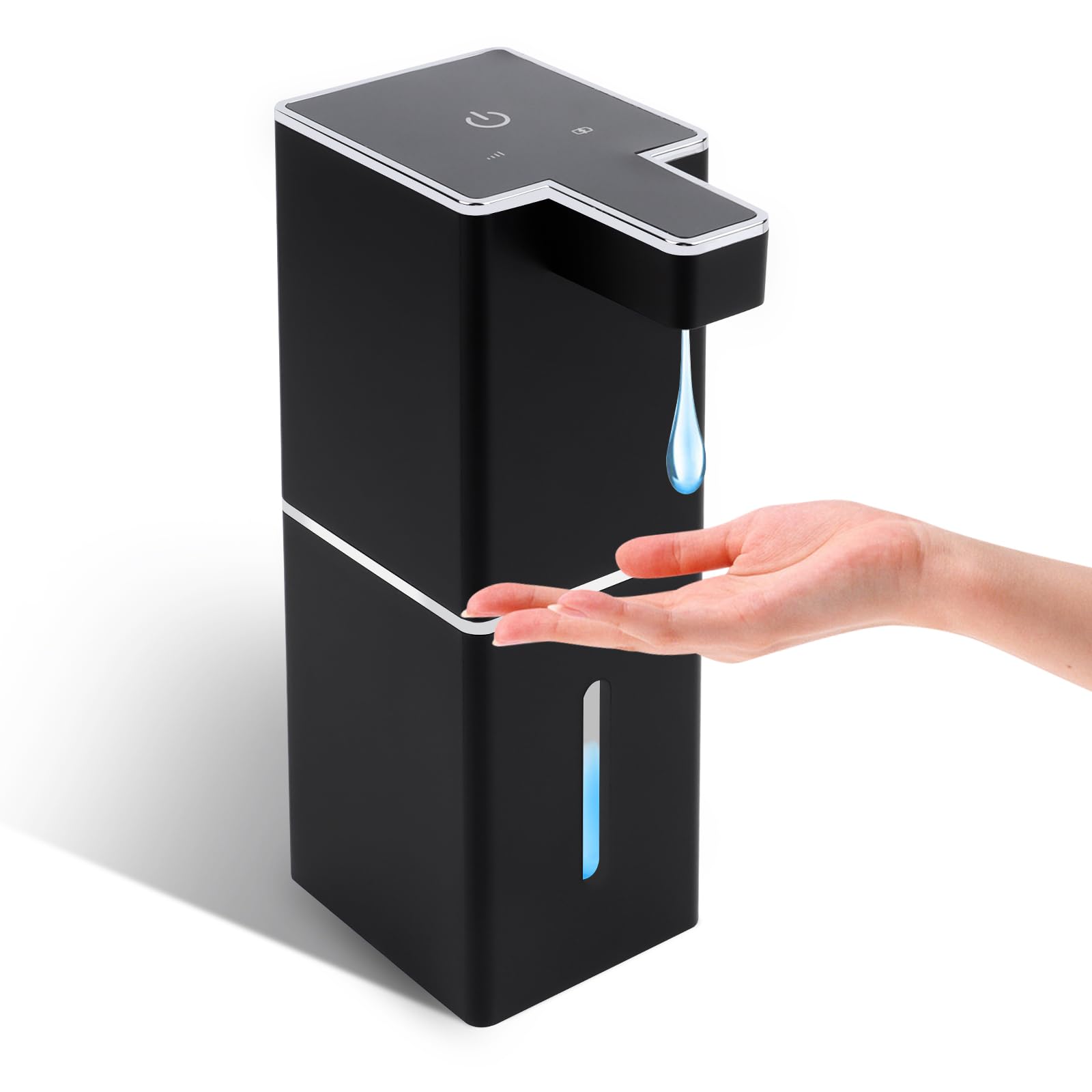 380ml Dispensador Jabon Baño, MXTIMWAN Dispensador de Jabón de Manos sin Contacto, Carga USB con Sensor Dispensador Jabon, Dispensador de jabón automático para Pared