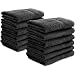 Simpli-Magic 79178 Cotton Hand Towels, 16"x27", Black, Not Bleach Proof 12 Pack