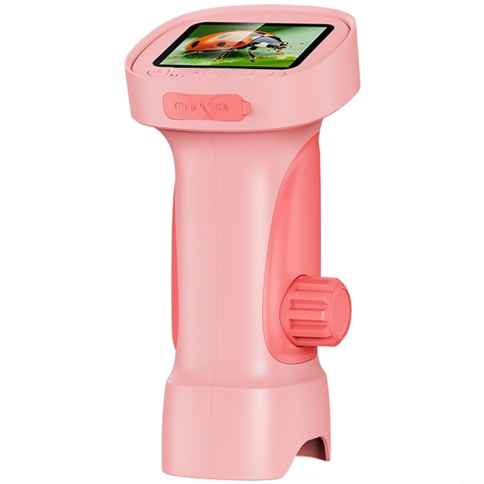 Microscopio digital con pantalla IPS de 2,4 pulgadas (naranja) | Para aumento de 1000x, 8 luces LED, para carga USB C para niños, laboratorio de ciencia, escuela, azul