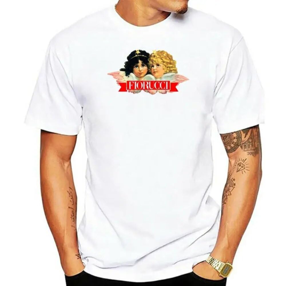 TRdUaNGS Men Tshirt Fiorucci T Shirt t-Shirt White XL