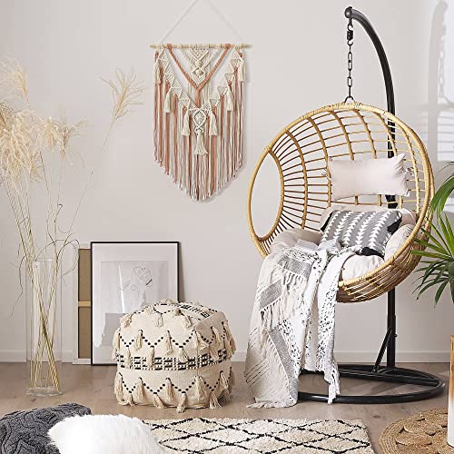 Macramê Boho para pendurar na parede e decoração de parede - Nova arte de parede de macramê estilo b
