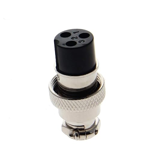 Miniatura 1 de Heyiarbeit Plata GX16-3 7A 3P conector de aviación hembra panel de alambre eléctrico chasis accesorios conector de metal aviación 1 unids