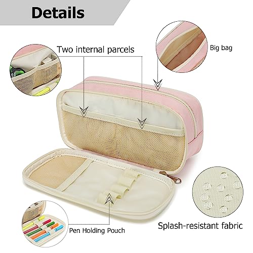 Image of Mountain guest Large Capacity Pencil Case Multi-Slot Pencil Pouch Durable Pencil Box Portable Office Pen Bag with Zipper