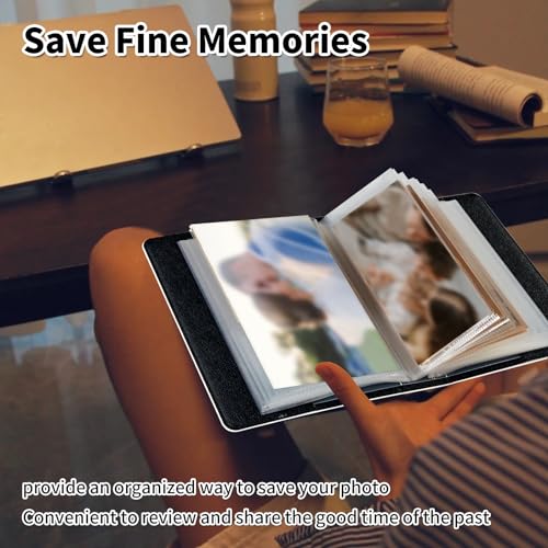 Álbum de Fotos Pequeño 4x6 pulgadas 120 Bolsillos Cubierta de Cuero PU Diseño con Banda Elástica - Tortugas Marinas y Peces miniatura 6