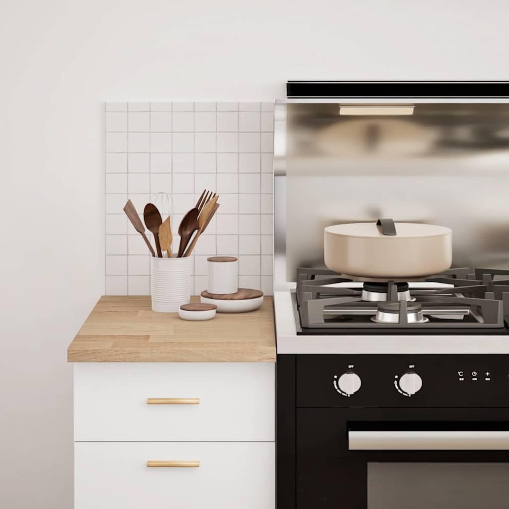 Plan de travail robuste en bois de chêne pour cuisine et établi comme plan de travail de cuisine en bois massif aspect naturel