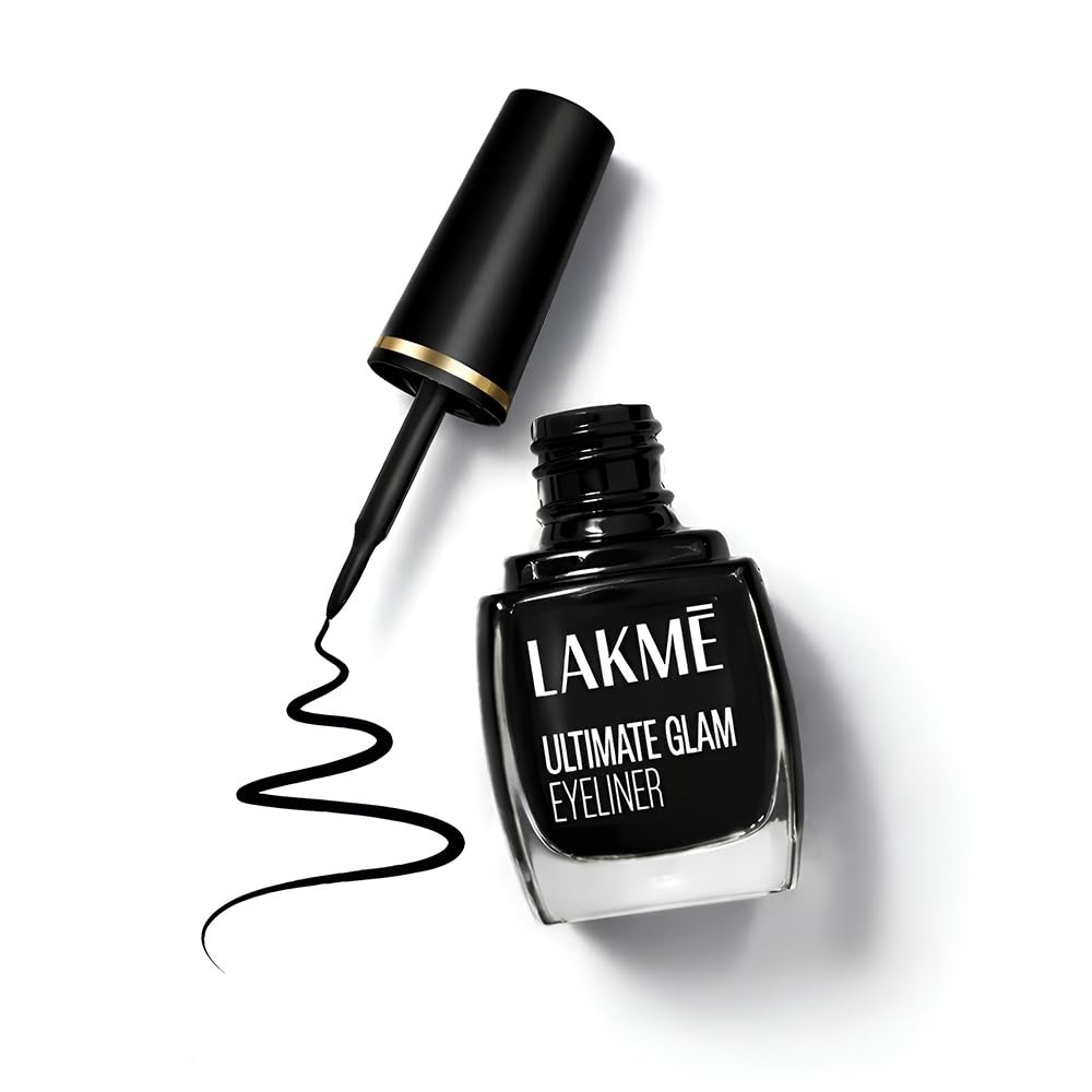 Lakme Insta Liquid Eye Liner, Black, Long Lasting Waterproof Liner with Brush for Even Strokes - Smudge Proof Eye Makeup, Does Not Fade, 9 ml-picture-19