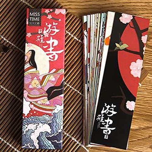 A Pack of 30 Pieces Assorted Japanese Cultural Bookmarks Different Design Great Gift Pack