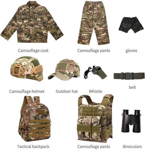 Disfraz militar para niños 6-7 años camuflaje miniatura 4