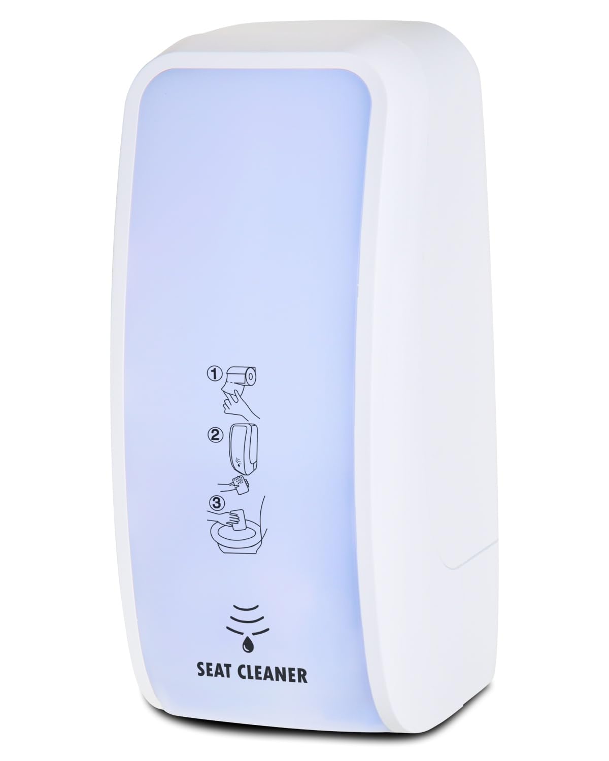 Cosmos Distributeur de nettoyage mural pour siège de toilette avec capteur pour cartouche de 1 litre Blanc
