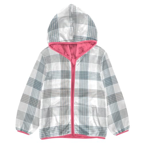 GuoChe Buffalo Plaid Tartan Check Scotland Gray Fleece Jacket Toddler Boy