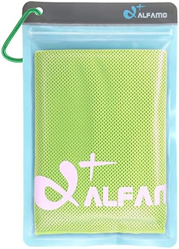 Alfamo Cooling Towel for Sports, Workout, Fitness, Gym, Yoga, Pilates, Travel, Camping & More