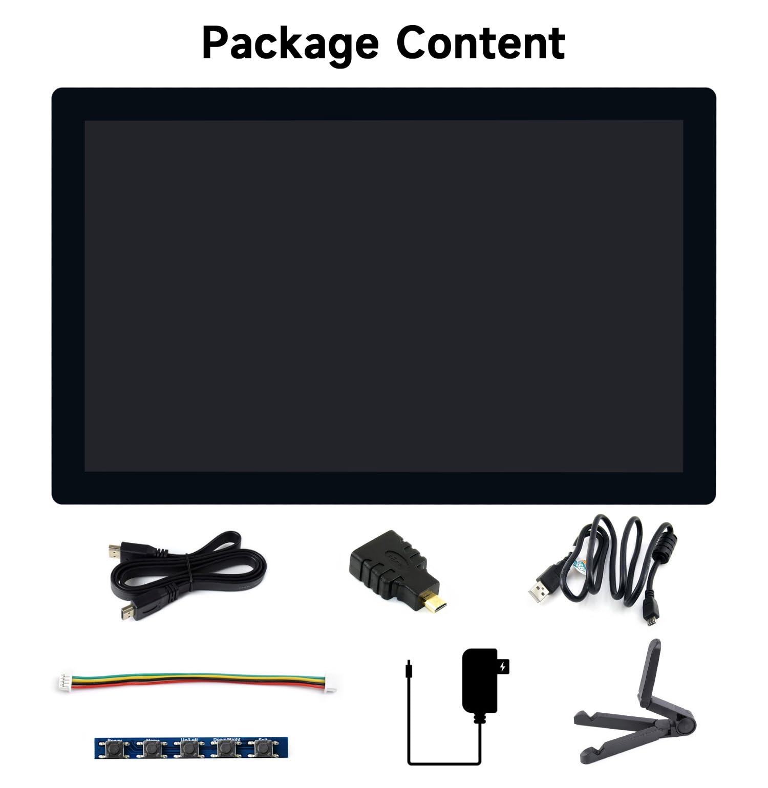 Waveshare 9inch Control Panel,Compatible with Raspberry Pi/Jetson Nano,QLED Quantum Dot Display, 1280×720, Toughened Glass Panel, HDMI Interface, Wide Color Gamut,Up to 10-Point Touch
