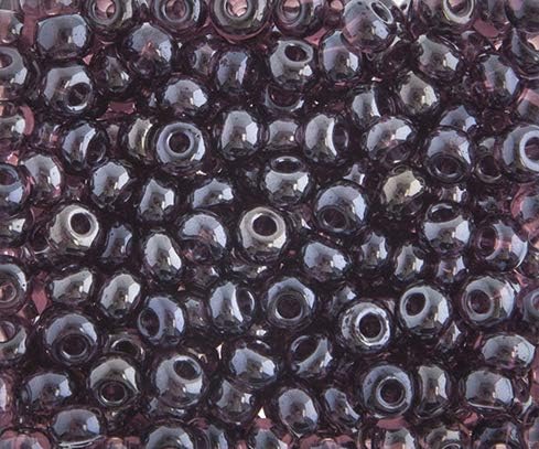 Czech Glass Seed Bead/Pony Bead 6/0 Transparent Amethyst Luster - 500g Bulk Bag by Preciosa (Jablonex)