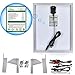 SUNER POWER 20W 12V Solar Battery Charger Maintainer, Built-in Smart MPPT Charge Controller, Adjustable Mount Bracket, Waterproof 20 Watt Solar Panel Kits for Car Automotive Boat Marine RV Trailer