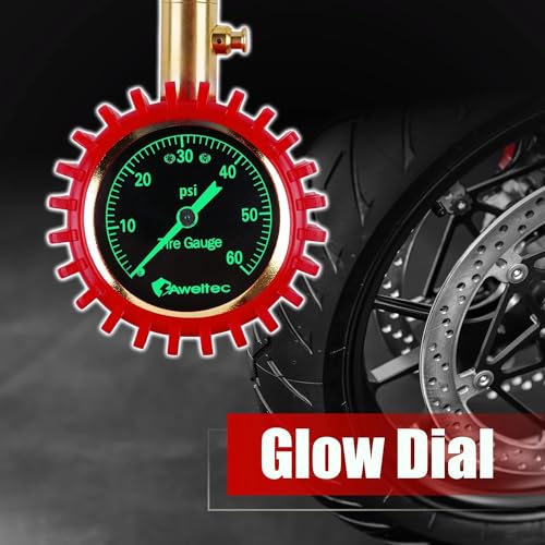 Image of Tire Pressure Gauge 0-60 PSI - Heavy Duty with Long Hose