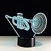 Produktbild 3D Nachtlicht Die Trompete Acryllampe Musikinstrumente LED 3D Nachtlicht Bunte LED Tisch Schreibtischlampe Figur Kinderschlaflampe