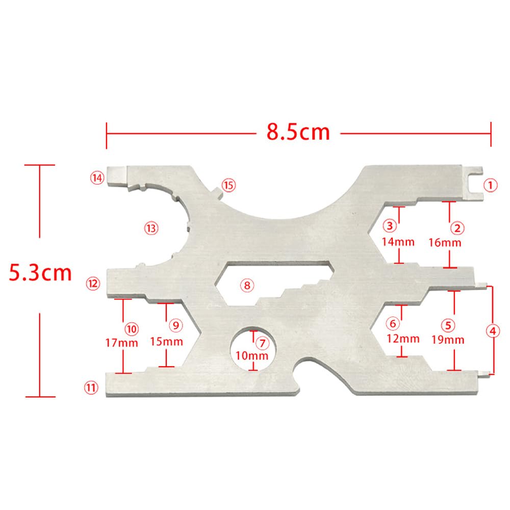 Multitool zum Tauchen Tauch-Multitool, Edelstahl-Kreditkarten-Set, Tauchausrüstung, Atemregler-Werkzeug