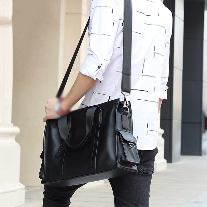 HBJWOV Casual Briefcase Handbag Large Capacity Business Computer Bag Single Shoulder Crossbody Bag4
