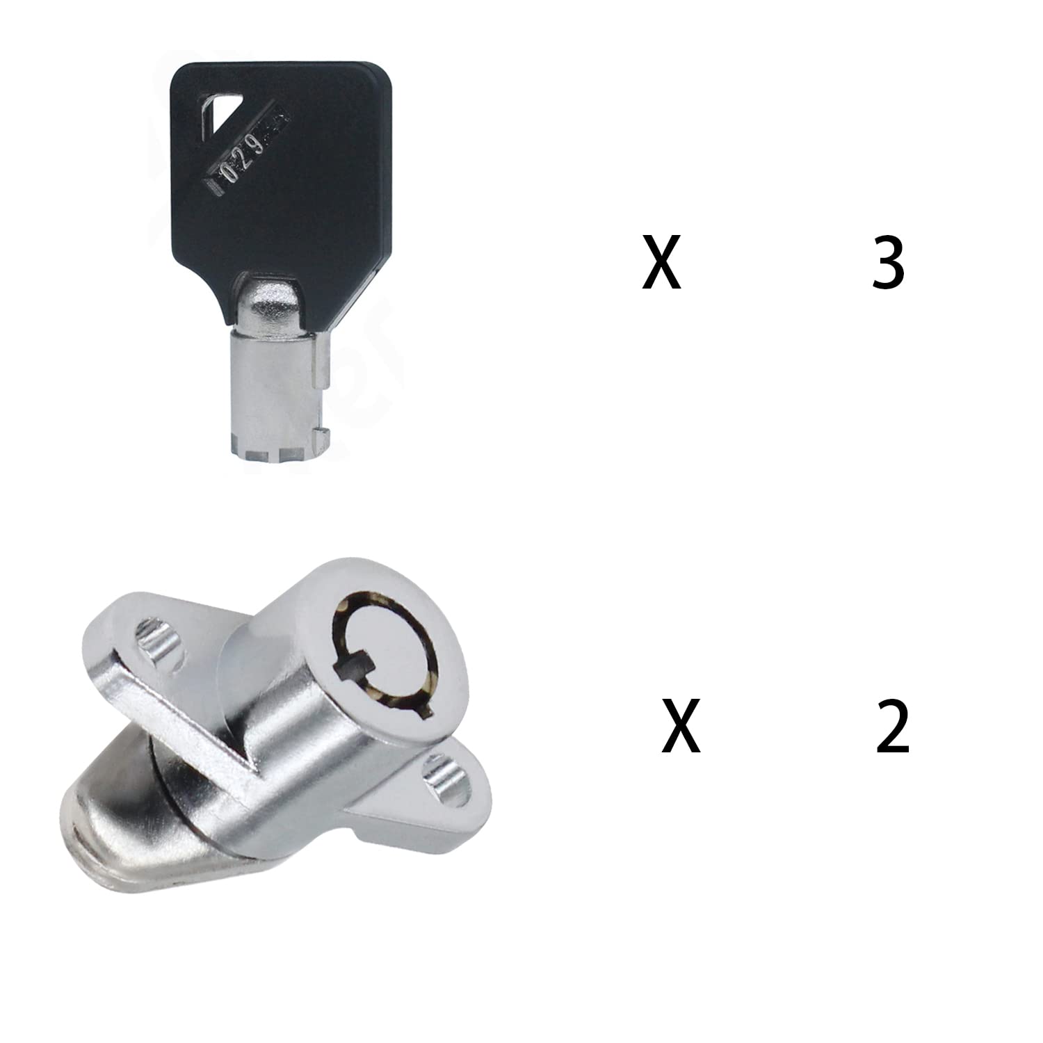 Ensemble De 2 Serrures Rigides Pour Sacoche Moto Harley Touring (1993-2013) - Avec 3 Clés - Acier Haute Qualité