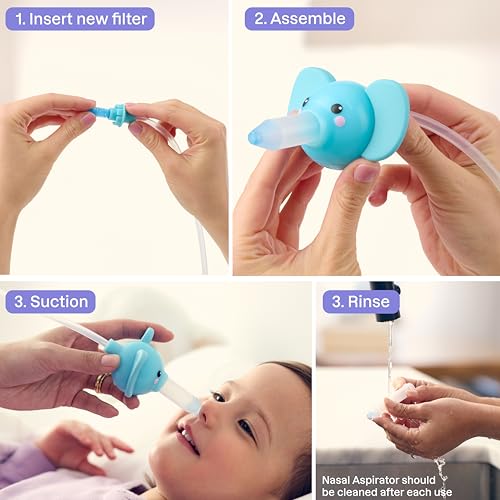 Image of Playhouse MD Booger Buddy Elephant Baby & Kids Nasal Aspirator with LED