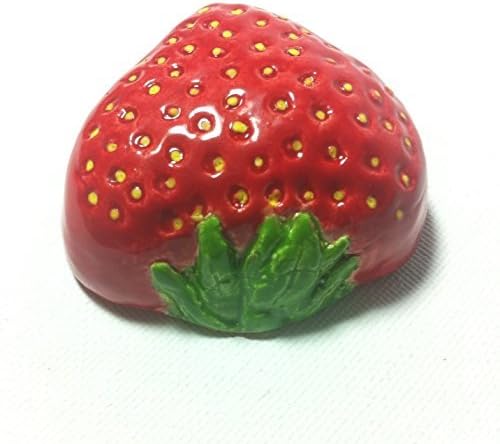 Liptiful Hand-pressed Clay Strawberry- Medium Red w/Lanyard hole