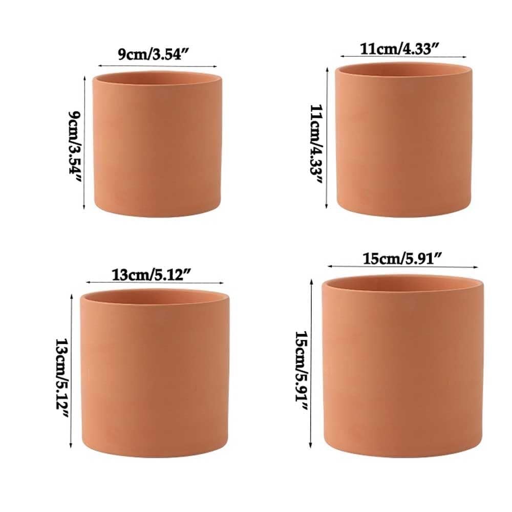 Doniczka w stylu vintage, cylindryczna, oddychająca i chłonna, doniczka na kwiaty, dekoracja ogrodu (9 cm)