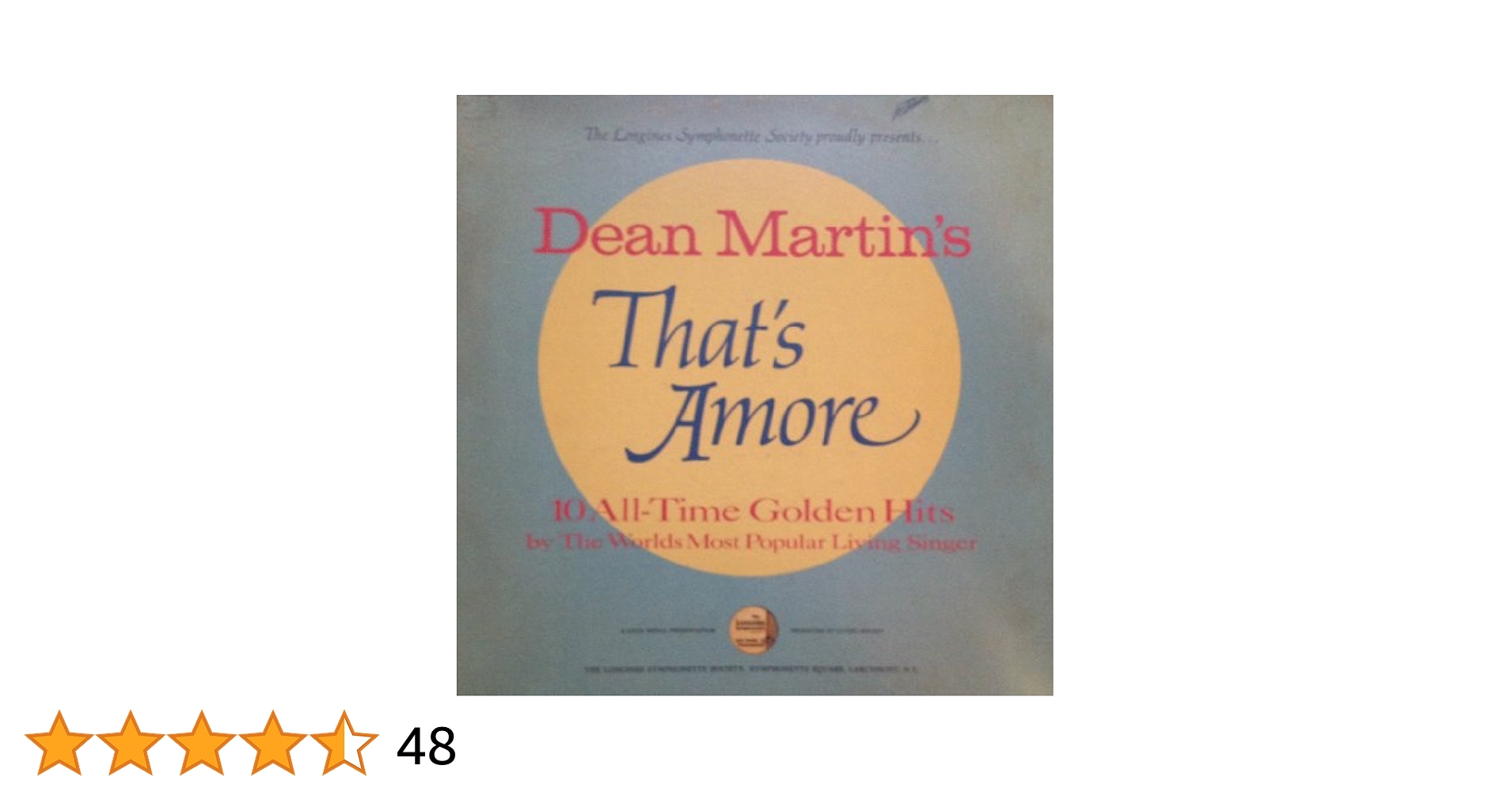 【中古】 That’s Amore / Dean Martin That's Amore: Dean Martin: Amazon.in: Music}